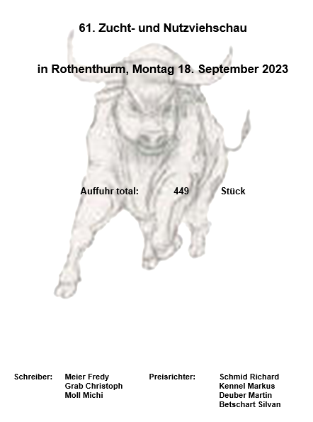 61. Nutz- und Zuchtviehschau Rothenthurm 2023